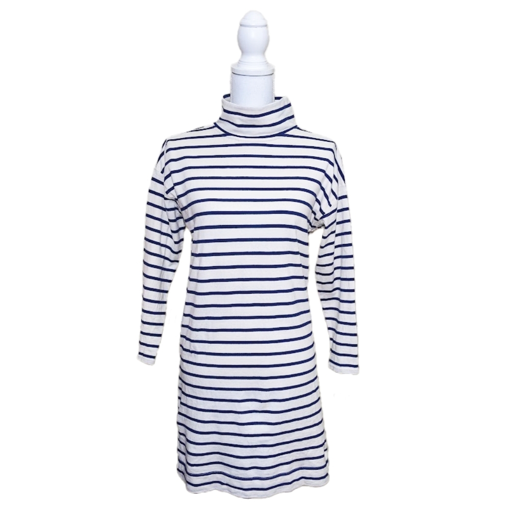 VINEYARD VINES Striped T-shirt Dress with 3/4 Sleeves